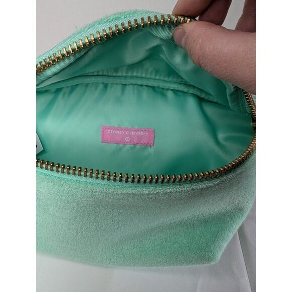 Stoney Clover Lane X Target Belt Bag Fanny Pack Terry Cloth Light Green Gold EUC - Picture 8 of 10